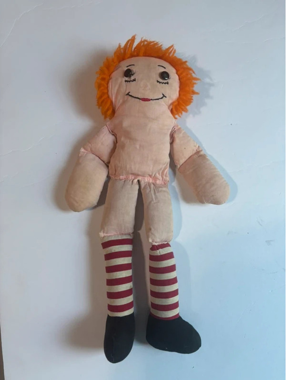 Raggedy Andy Ann no clothing 15” tall vintage